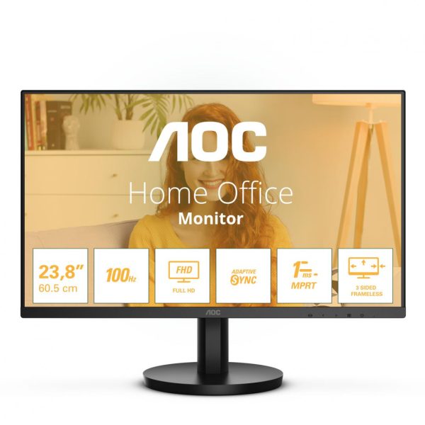 Monitor Consumer AOC 24B3HMA2, 23.8", 1920 x 1080 pixeli, Black,