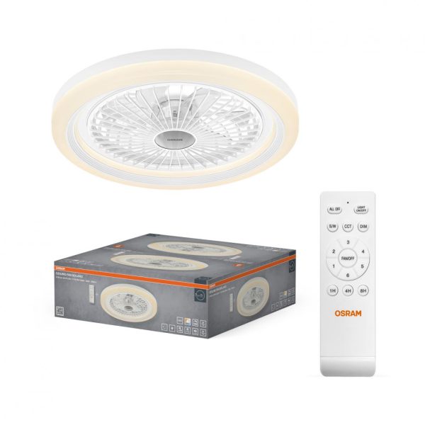 Plafoniera LED CCT cu ventilator Osram Solano cu Telecomanda, 43W,
