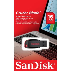 Memorie USB SANDISK Cruzer Blade 16 GB, USB 2.0, Negru