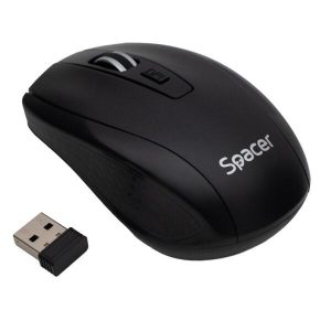 Mouse Wireless SPACER SPMO-WS-BK-04, 1600 dpi, Negru