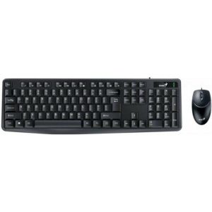 Kit Wired tastatura si mouse Genius KM-170, taste numerice, negru