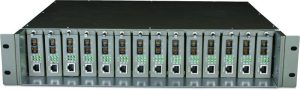"14-Slot Media Converter Chassis SPEC: 14-Slot, Rackmount FEATURE: Redundant Power