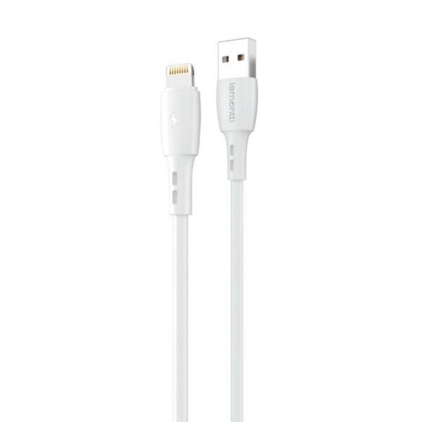 Cablu Wind Lemontti USB-A la tip Lightning, lungime 0.5m, alb