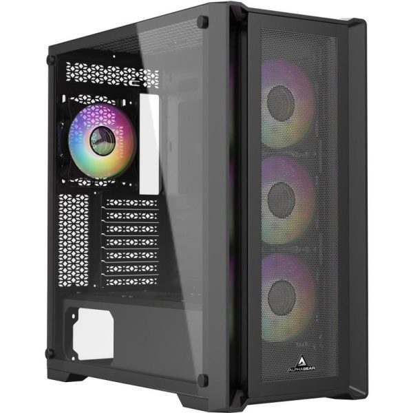 Carcasa ALPHAGEAR Purifier V2, RGB, Mid Tower, Black
