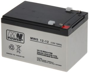 Acumulator AGM 12Ah 12V seria  MW Power,MWS12-12, terminal de