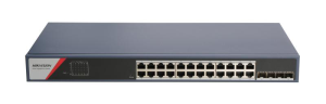 Switch 24 porturi Gigabit Hikvision DS-3E1528-SI-24T4F, 24 x gigabit RJ45