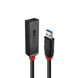 Adaptor Lindy USB 3.0 Active Extension Slim, material PVC, lungime
