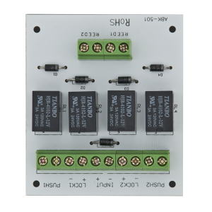 Modul electronic pentru doua usi cu incuietori tip fail-safe cu