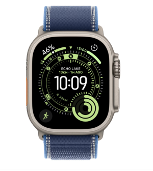 Apple Watch Ultra 3 GPS + Cellular 49mm Natural Titanium Case with Blue/Bright