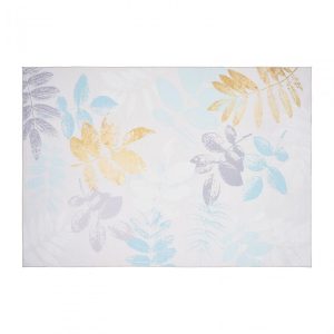 Covor printat, LEAFS 200x300 cm, lavabil cu spate antialunecare, inaltime