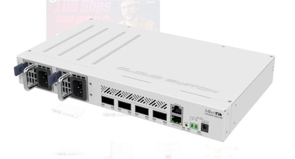 SWITCH MIKROTIK CRS504-4XQ-IN, 1 x 10/100Mbps, 4 x 100 QSFP28