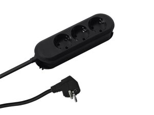 Prelungitor Bachmann SMART 3xCEE7/3,fara intrerupator, lungime cablu 1.5m, H05VV-F 3G1.5