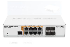 MikroTik Cloud Router Switch 112-8P-4S-IN with QCA8511 400Mhz CPU, 128MBRAM,
