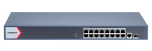 Switch PoE Hikvision DS-3E1518P-EI/M: 16 x gigabit PoE RJ45 ports,