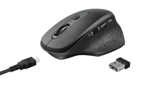 Mouse Wireless Trust Ozaa, 2400 dpi, Negru