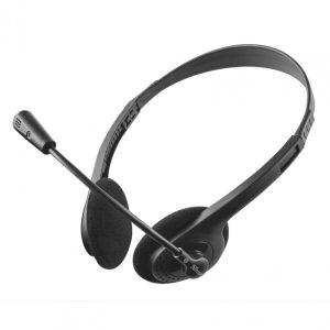 Casti Head-band Trust Primo Chat, Wired, Negru