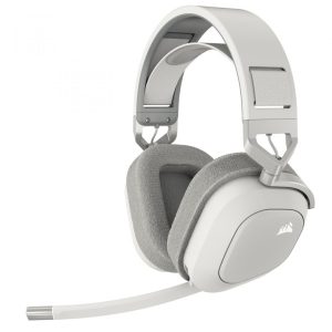 Casti Gaming Head-band Corsair HS80 MAX WIRELESS, Wireless, noise-canceling, Alb