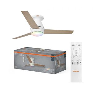 Plafoniera LED CCT cu ventilator Osram Nordes cu Telecomanda, 38W,