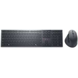 Kit Wireless tastatura si mouse Dell KM900, taste numerice, Gri