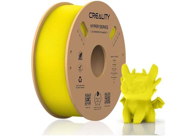 CREALITY HYPER PLA 3D Printer Filament, Yellow, Temperatura printare: 200-220