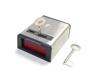 Buton panica cu retinere, carcasa metalica, NO/NC selectabil, 2 chei