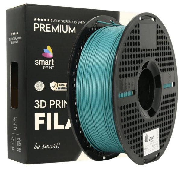 SMART PRINT 3D FILAMENT 1KG PETG+CF GREEN, continut de fibra