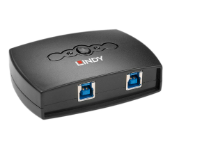Hub USB LINDY 2 Port USB 3.0 Switch, USB-A, 3