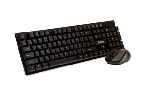Kit wireless tastatura si mouse SPACER SPDS-1100, taste numerice, negru
