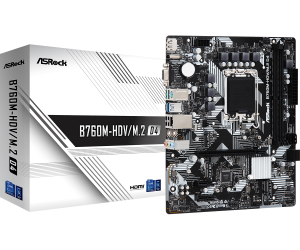Placa de baza ASRock B760M-HDV/M.2 D4, Socket 1700, DDR4, Micro-ATX