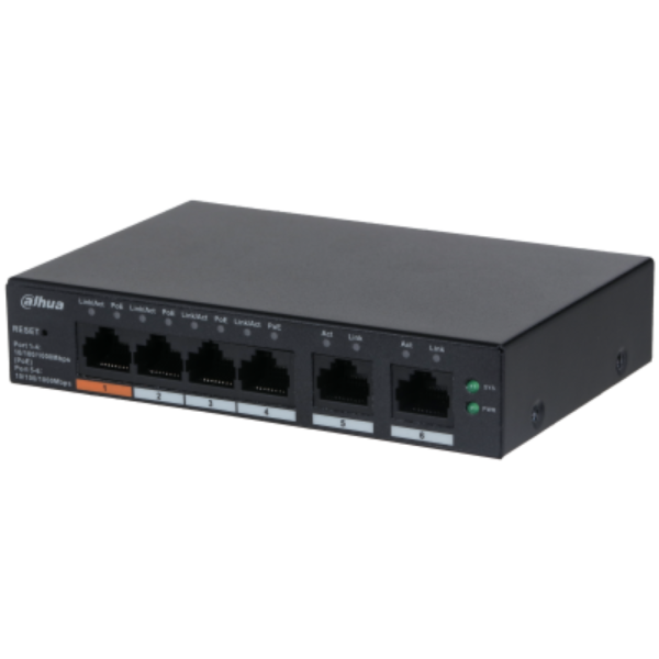 Dahua desktop switch, 6 porturi Gigabit, 4 porturi POE, CS4006-4GT-60,