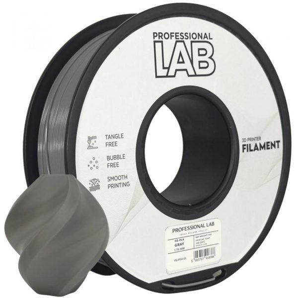Filament 3D Proffesional Lab, Diamentru 1.75mm, Greutate: 1KG, Culoare: Gri,