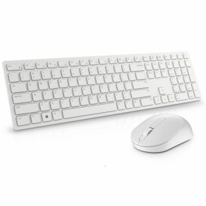 Kit Wireless tastatura si mouse Dell KM5221W, taste numerice, Alb