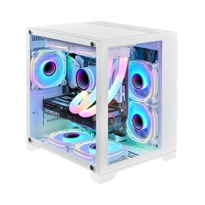 Carcasa 1st PLAYER MV5, RGB, Cube Tower, White