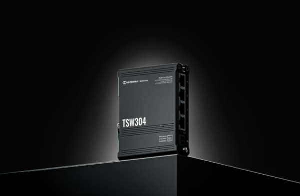 TELTONIKA 4PORT UNMANAGED DIN RAIL SWITCH TSW304, Interfata: 4 x