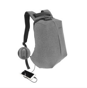 Rucsac laptop TELLUR Antifurt V2, Gri, 2 ani Garantie