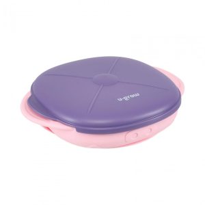 Farfurie silicon cu capac , mov, U-Grow