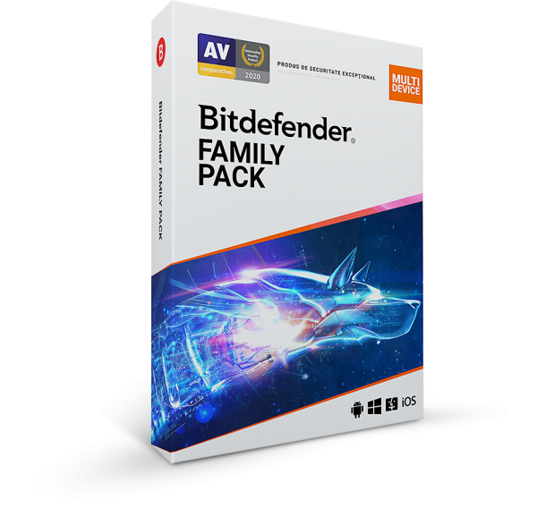 Licenta retail Bitdefender Family Pack - protectie anti-malwarecompleta pentru toata