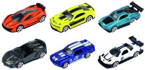 MACHETA DIE CAST, SET 6 MASINI CURSE, SCARA 1/64, 7.5CM,