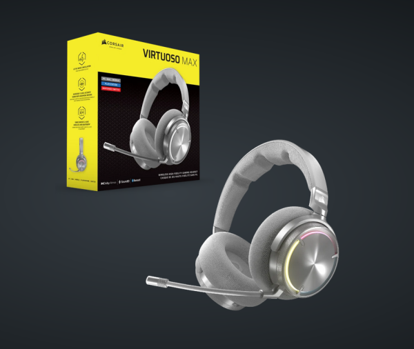 Casti Gaming Head-band Corsair VIRTUOSO MAX WIRELESS, Wireless, Noise Canceling,