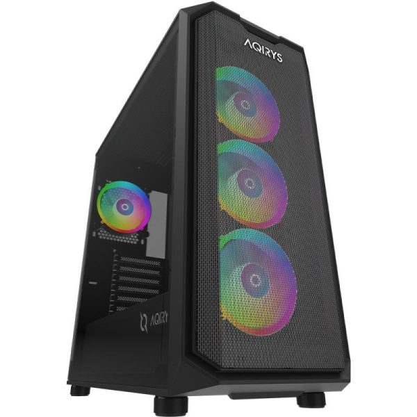 Carcasa AQIRYS Wezen PRO, RGB, Mid Tower, Black