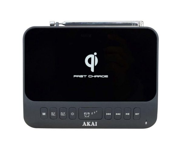 Radio cu ceas Akai USB/BT AKAI ACRB-1000, Wireless Fast Charging,