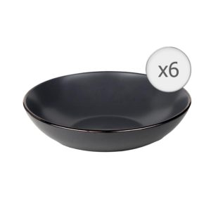 SET 6 FARFURII  ADANCI,  CERAMICA 20 CM, CALYPSO,