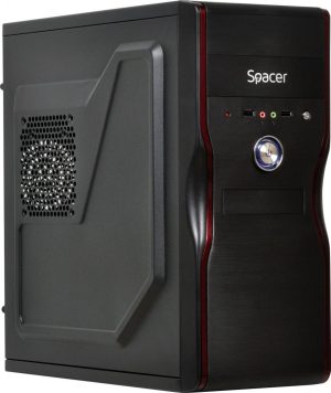 Carcasa SPACER SPC-MERCURY, Mid Tower, Black