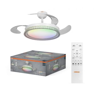 Plafoniera LED CCT cu ventilator Osram Cierzo cu Telecomanda, 60W,