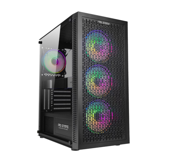 Carcasa PRO GAMING GLADIUS, RGB, Mini Tower, Black