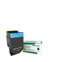 Toner Lexmark 71B20C0, Cyan