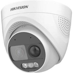 Camera de supraveghere Turret 2MP Hikvision DS-2CE72DF3T-PIRXOS(2.8MM), lentila fixa: 2.8mm,