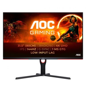 Monitor Consumer AOC U32G3X/BK, 31.5", 3840 x 2160 pixeli, Black,