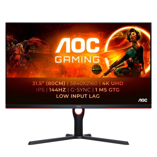 Monitor Consumer AOC U32G3X/BK, 31.5", 3840 x 2160 pixeli, Black,