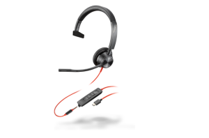 Casti Mono-casca HP Blackwire 3315, Wired, noise-canceling, Negru